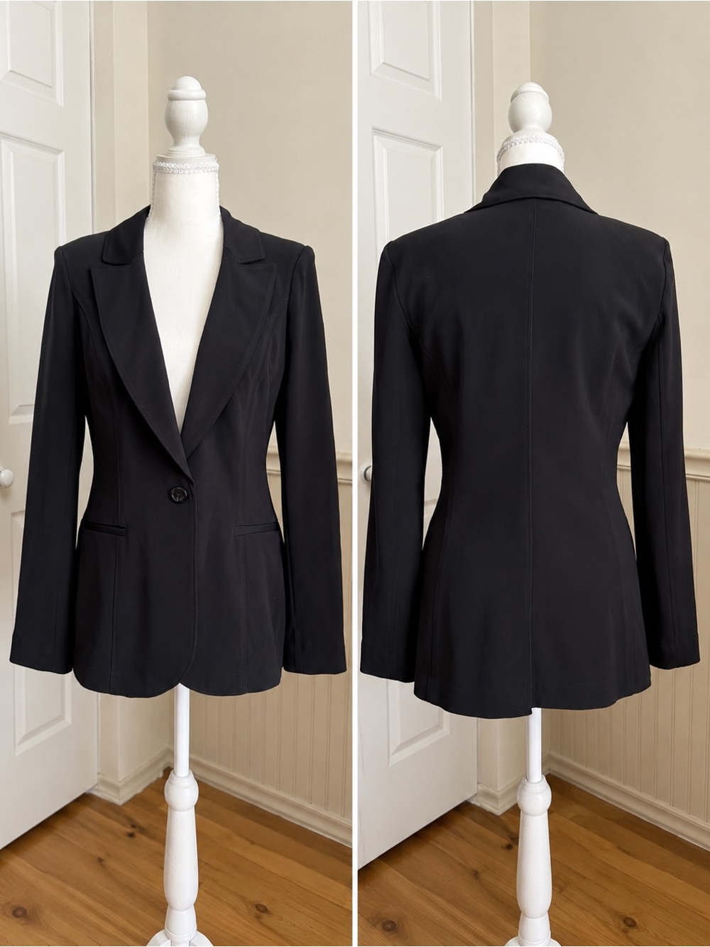 White House Black Market Black Single-Button Women's Blazer